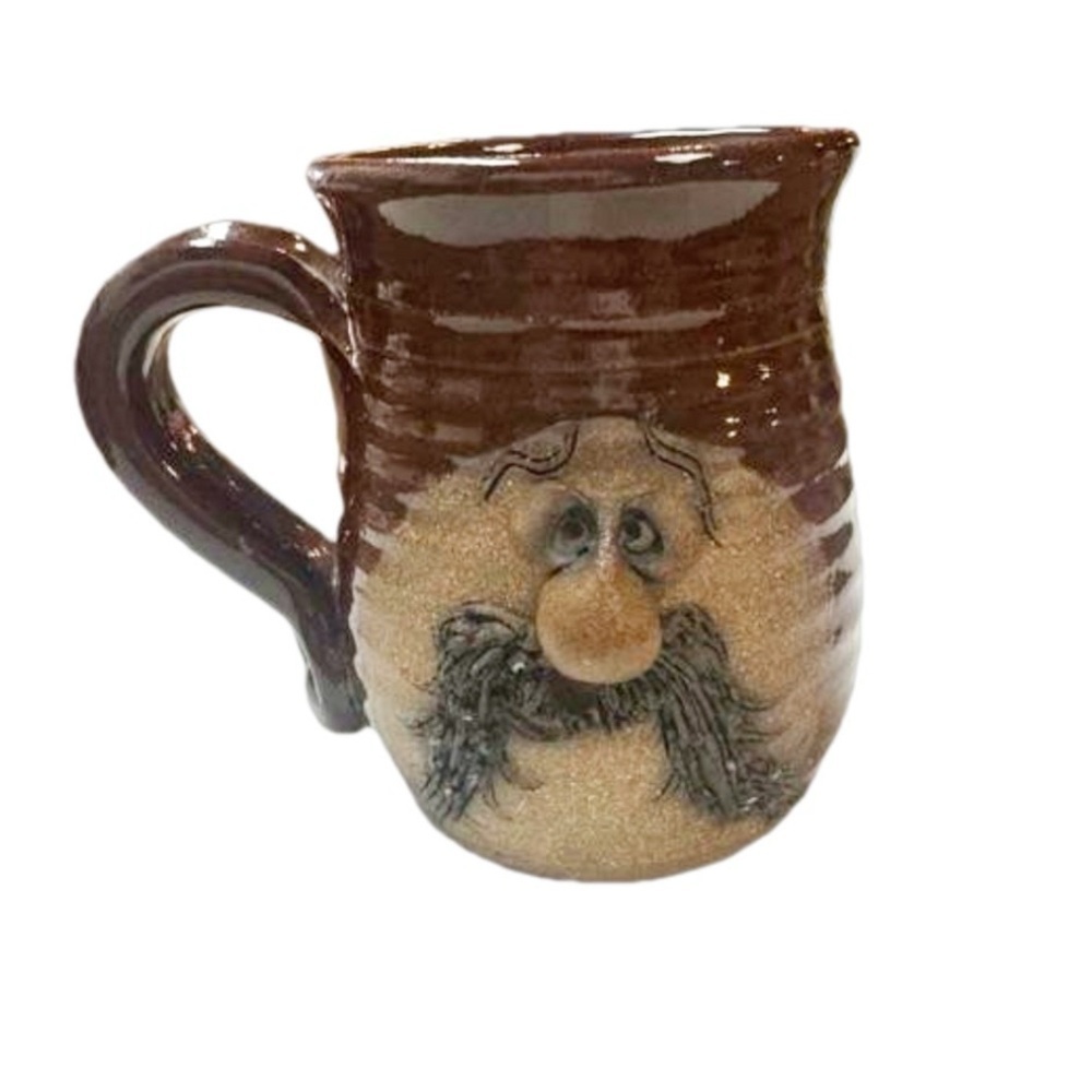 Vintage Funny Face Pottery Mug